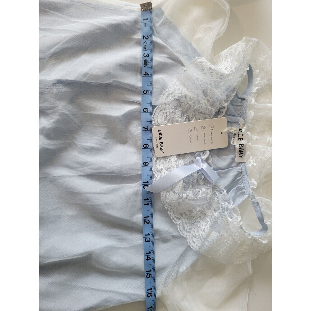 Girls Lace Blue Dress Size 120 US 5T NEW - Picture 5 of 8